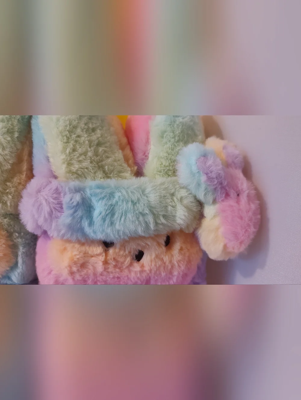 Peeps Girls Size M (13-1) Bunny Tie Dye Slippers & Headband Plush & Soft NWT